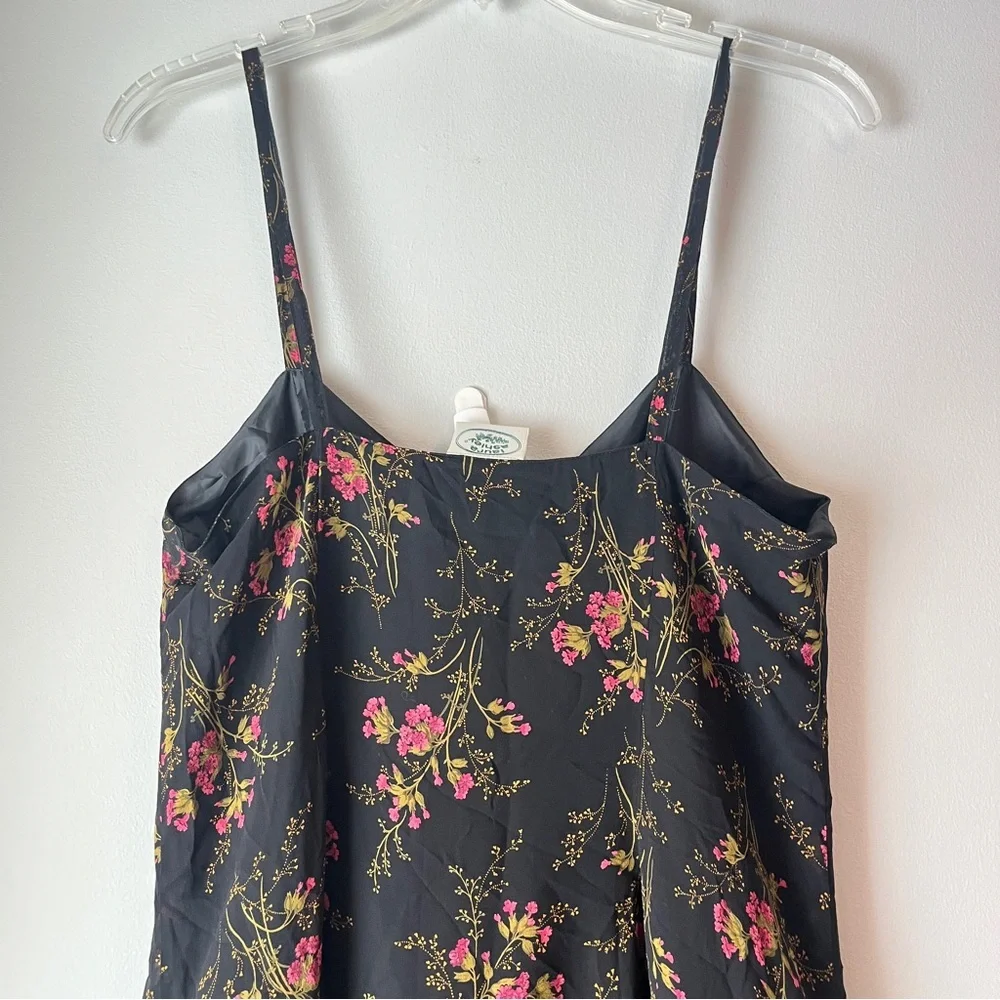 Vintage Laura Ashley Silk Floral Spaghetti Strap Tiered Maxi Dress - Picture 5 of 11